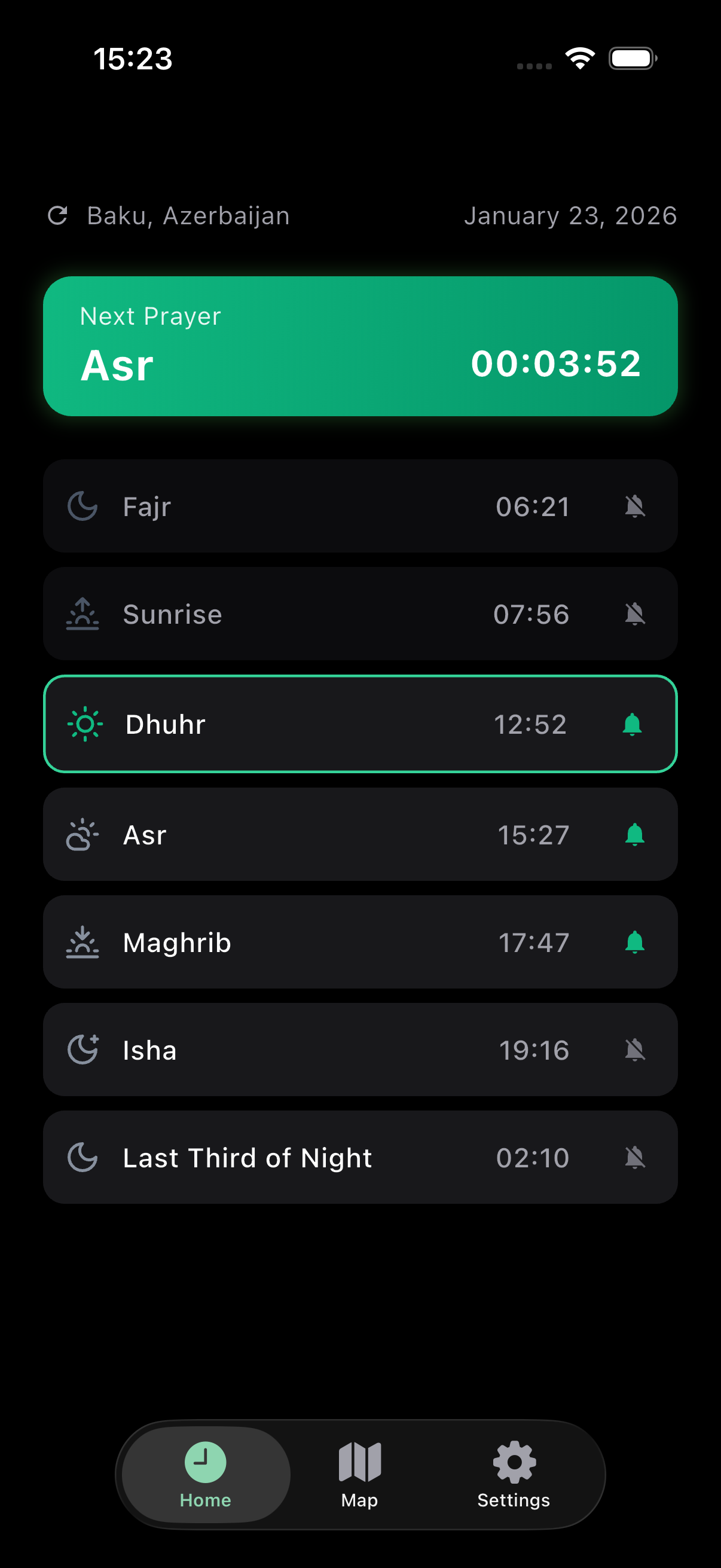 NamazMap App Screenshot